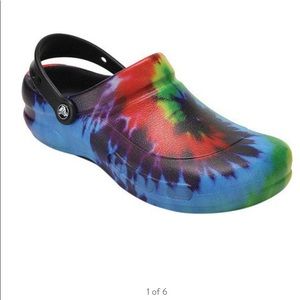 Men’s tie dye crocs rainbow 11